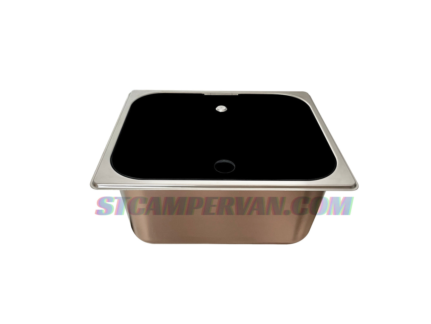 Fregadero pequeño con tapa camper 26x32