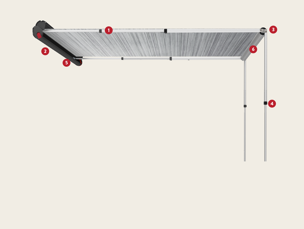 Toldo fiamma F35 - 260 - Negro intenso camper
