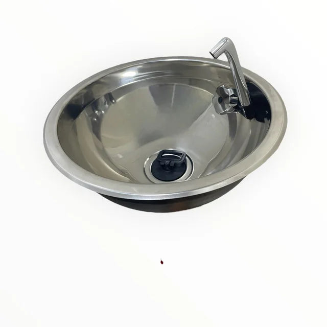 Fregadero acero inoxidable redondo camper