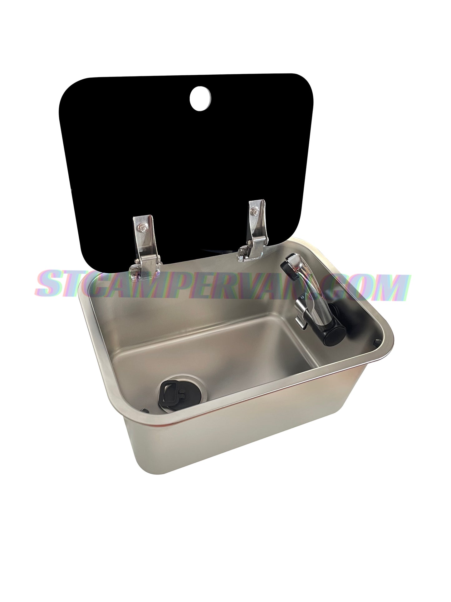 Fregadero camper mediano con tapa abatible