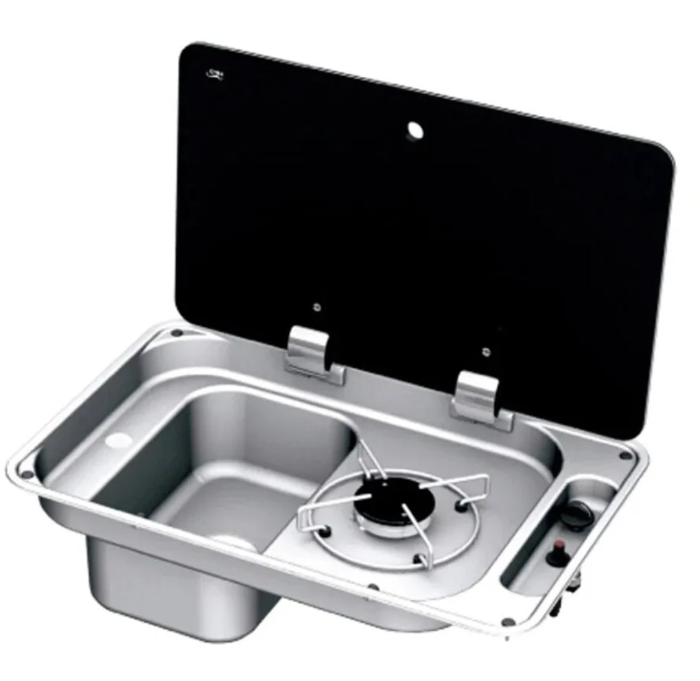 Fregadero cocina 1 fuego acero inoxidable Can