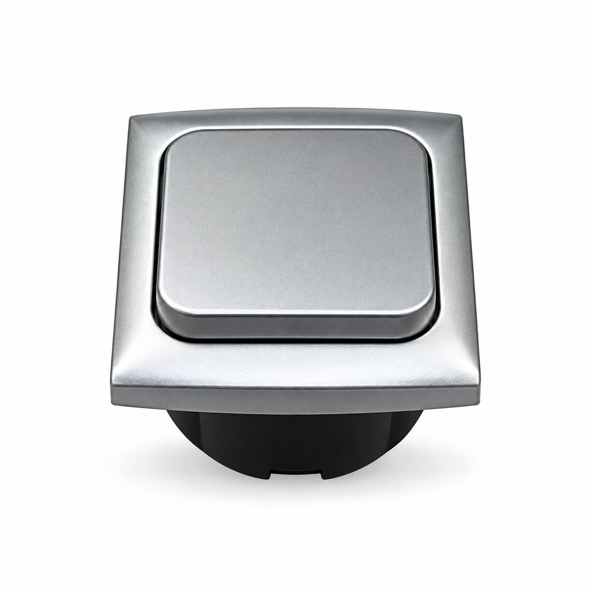 Interruptor HABA C-Line Opal con marco y caja para camper – Plateado