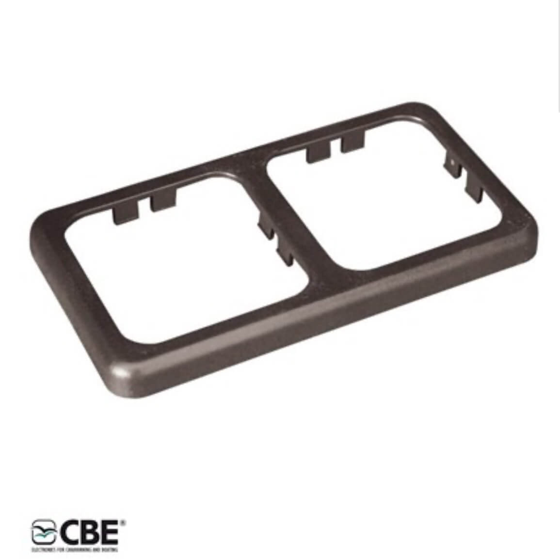 Tapa CBE doble 2 módulos gris