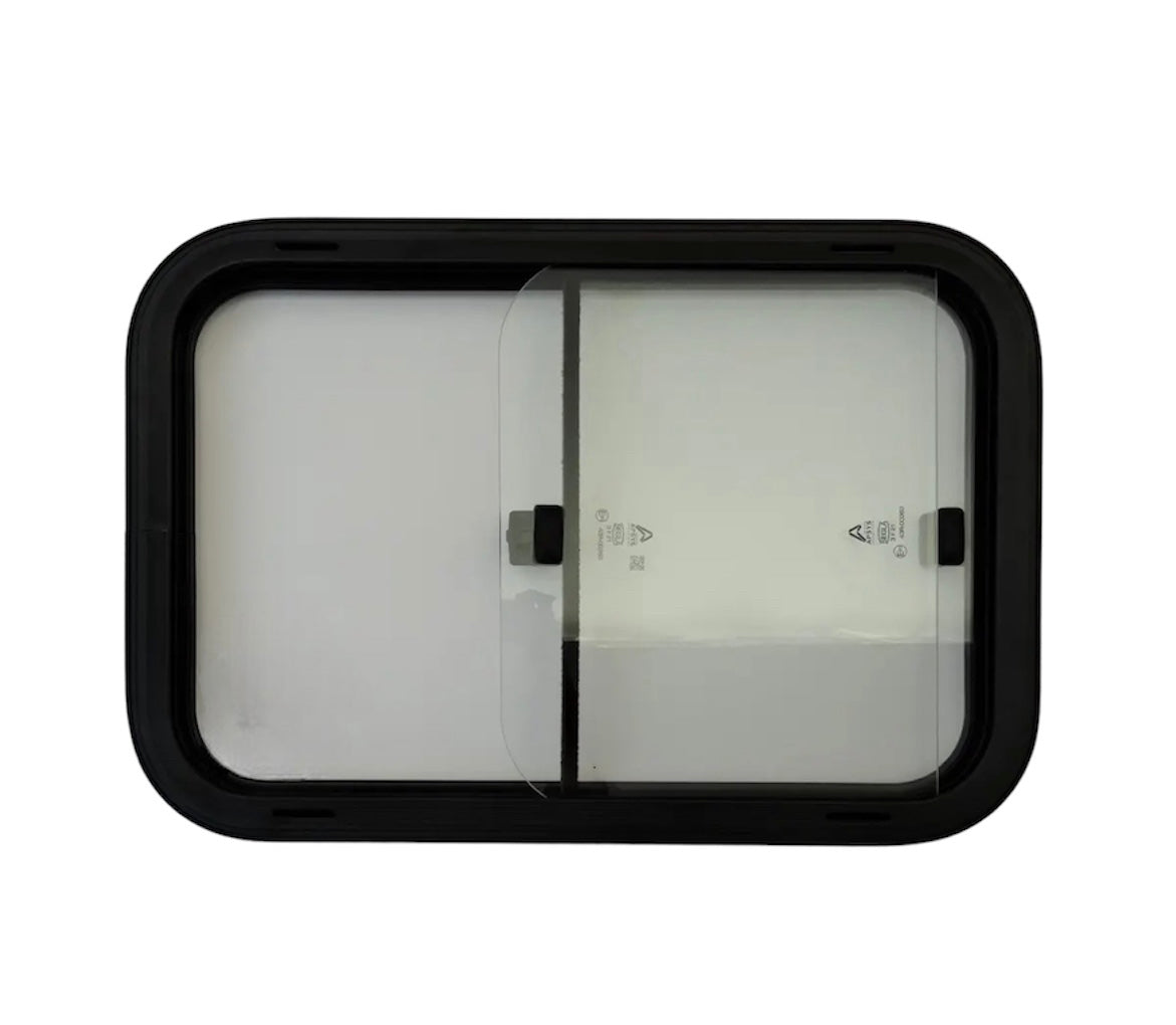 Ventana corredera pequeña para furgoneta camper.
