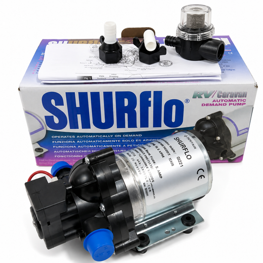 Bomba SHURflo 12V 10L/min con presostato automático Camper