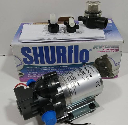 Bomba SHURflo 12V con presostato automático – vista frontal