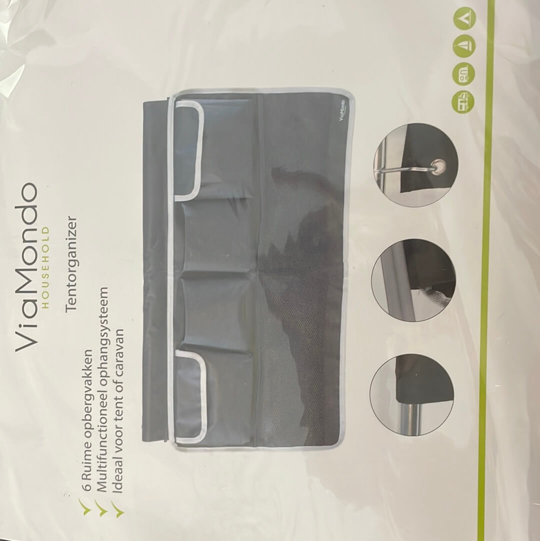 Caja Viamondo apilada y plegada mostrando ahorro de espacio.