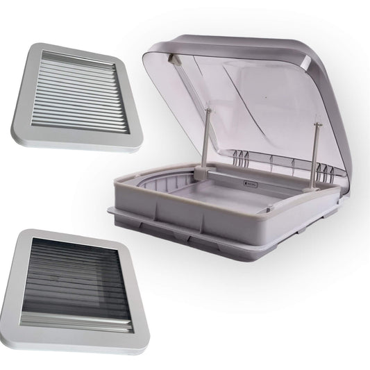 Claraboya Freucamp 40×40 transparente con homologación 43R.