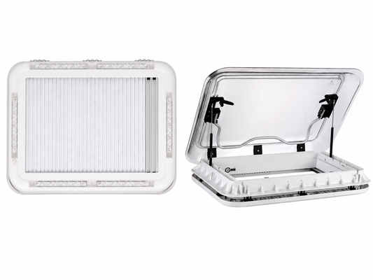 Claraboya Freucamp 700×500 3J-RW con LED, Mosquitera y Oscurecedor