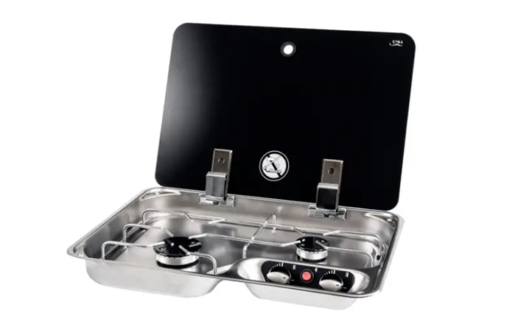 Cocina 2 fuegos Can FC1346-E acero inoxidable camper