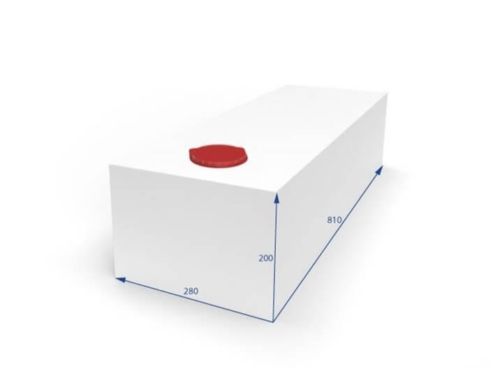 Depósito 45 litros de agua limpia o sucia para furgoneta camper 28x83x20 – STCAMPERVAN