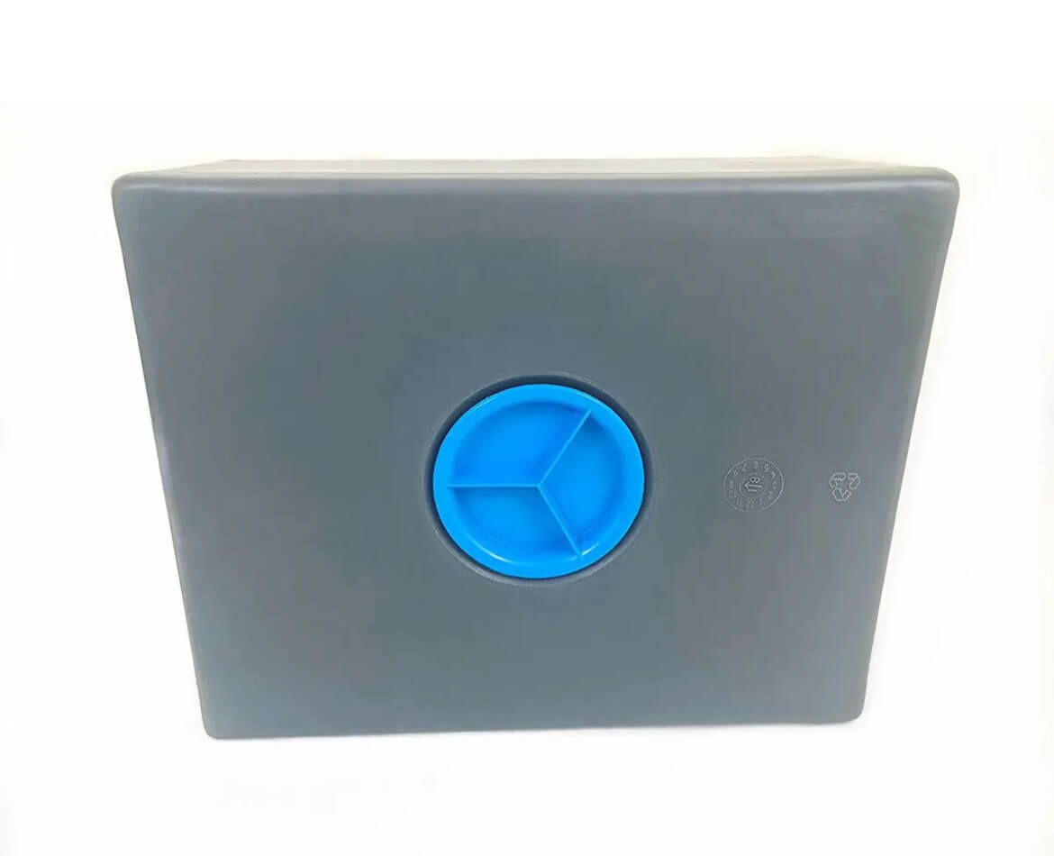 Depósito agua gris 48L 500x400x255 mm para camper.