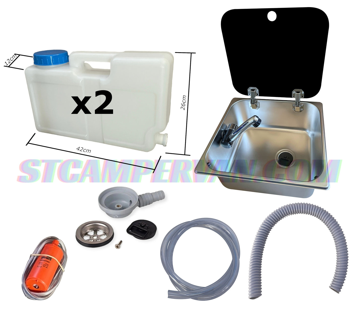 fregadero camper 32x35 grifo 12V
