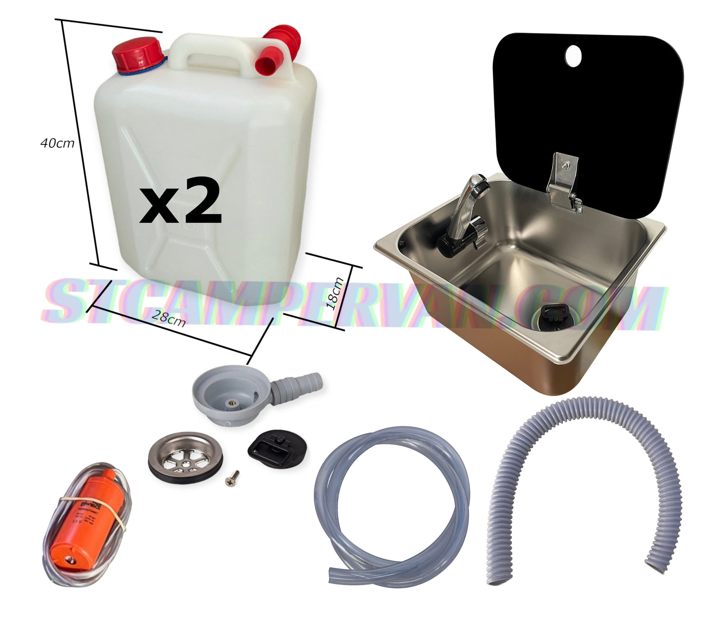 Kit fregadero camper 26x32 con tapa