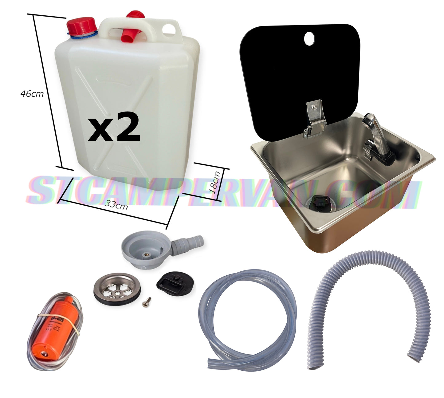 Kit fregadero camper 26x32 con tapa