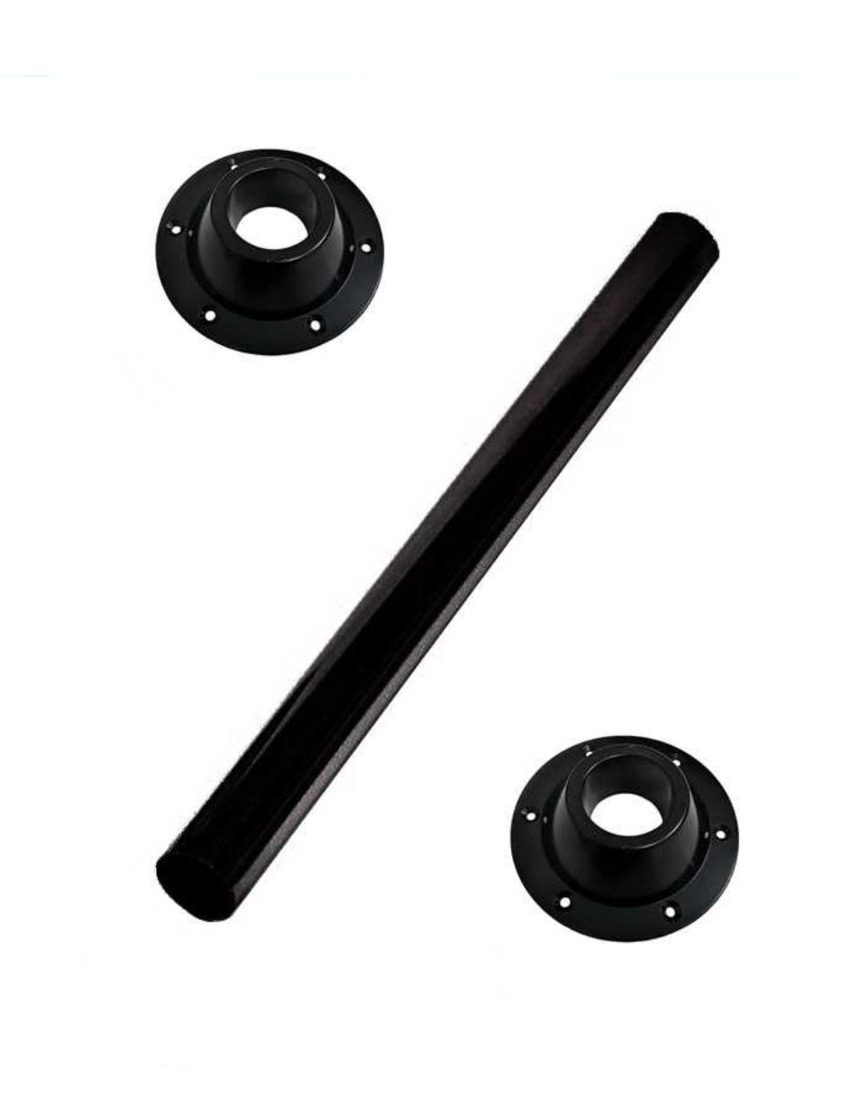 Pata extraíble negra 70 cm con cónicas para caravana