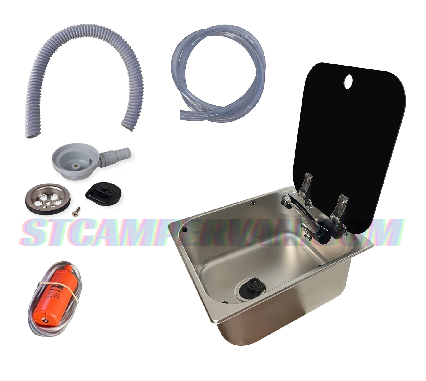 KIT FREGADERO CAMPER CARAVANA 12V PEQUEÑO IDEAL
