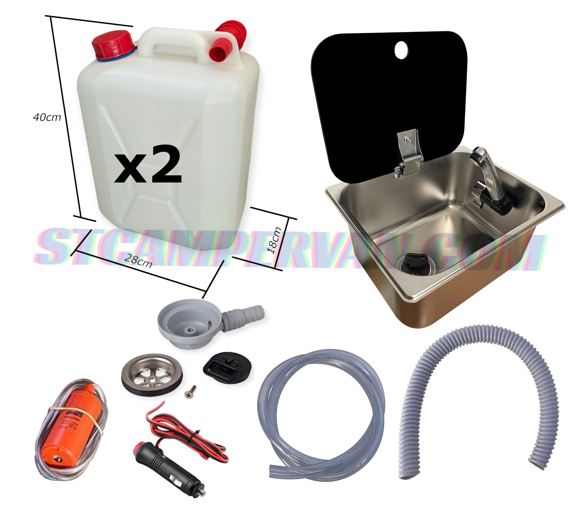 Fregadero camper 26x32 instalado en furgoneta camper