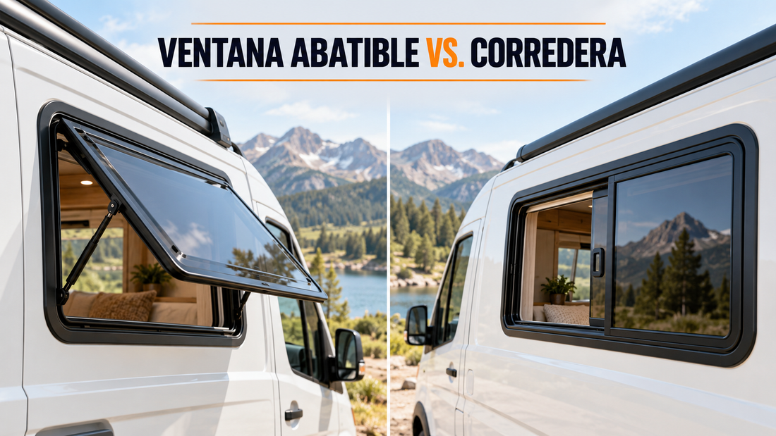 Comparativa entre ventana abatible y ventana corredera para camper
