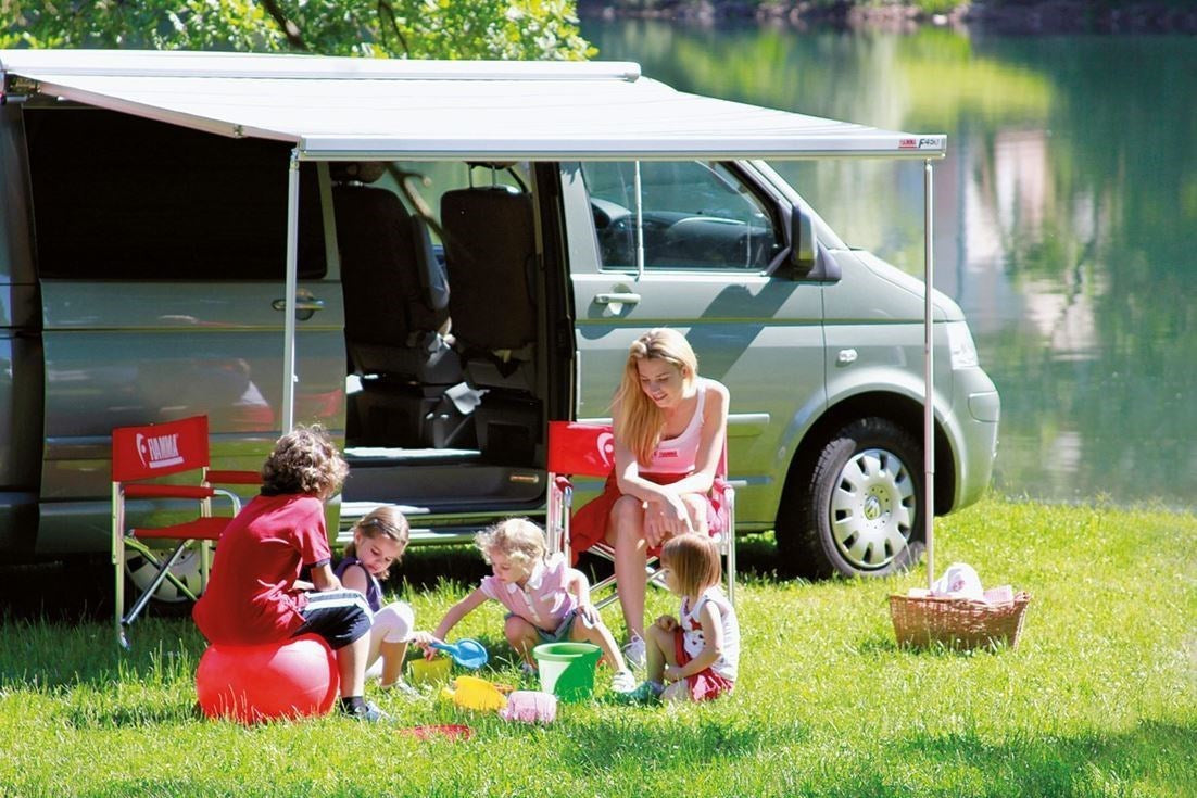 Toldo Fiamma F45s 350 Polar White Royal Grey para Camper y Autocaravana – 348 cm