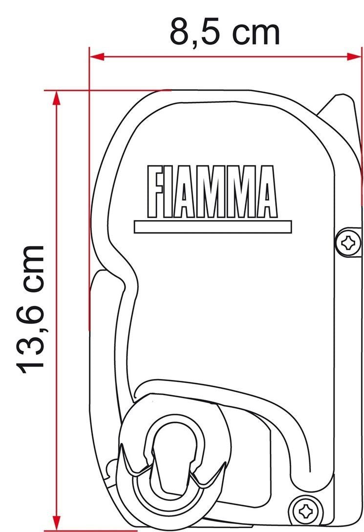 Toldo Fiamma F45s 350 Polar White Royal Grey para Camper y Autocaravana – 348 cm