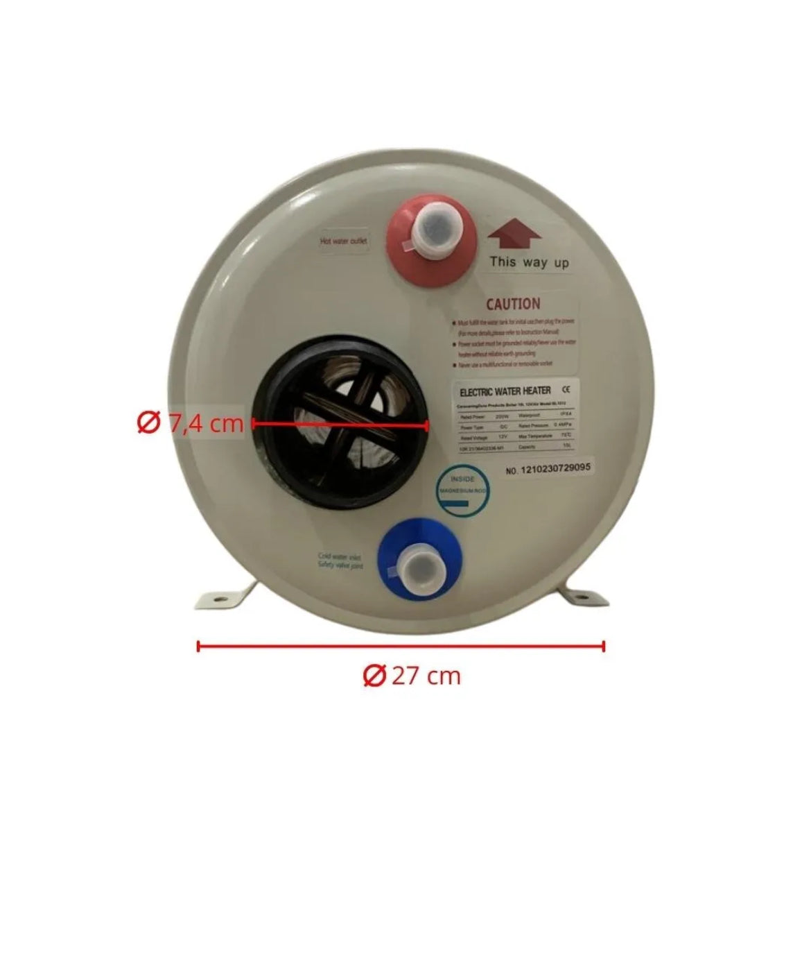 Boiler CZ 6L 12V presión alta para camper