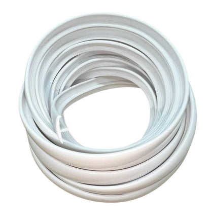 Canto en T blanco semi perfilado para madera