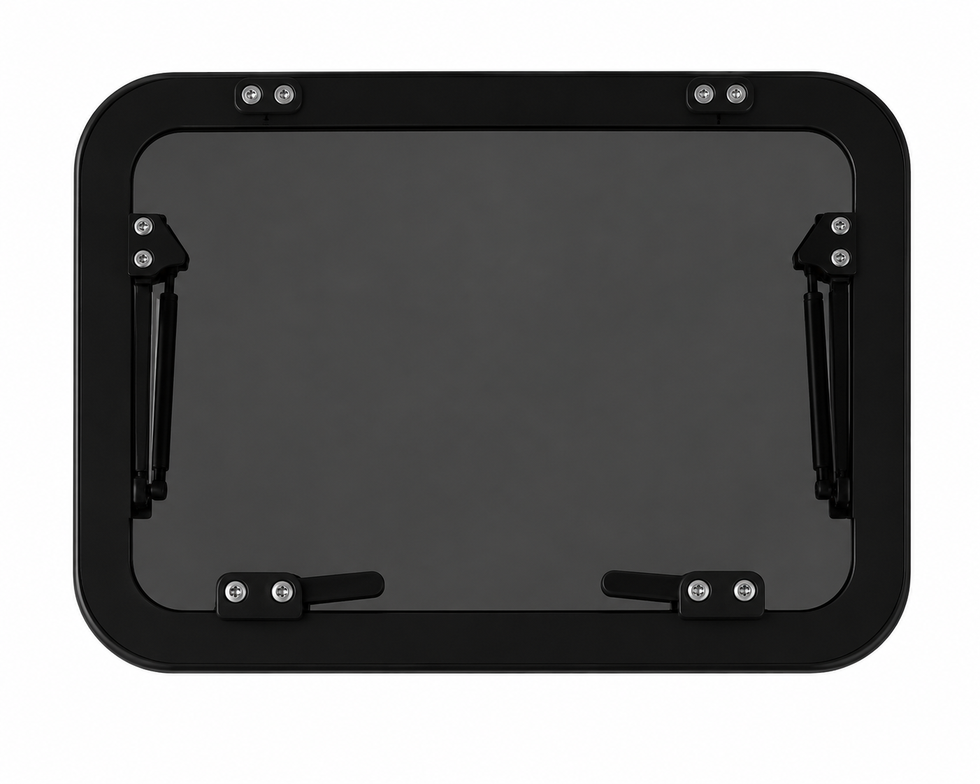 Claraboya Slim 80x50 cm Cristal Templado Ahumado | Perfil Bajo para Camper, Caravana y Autocaravana | Homologación 43R