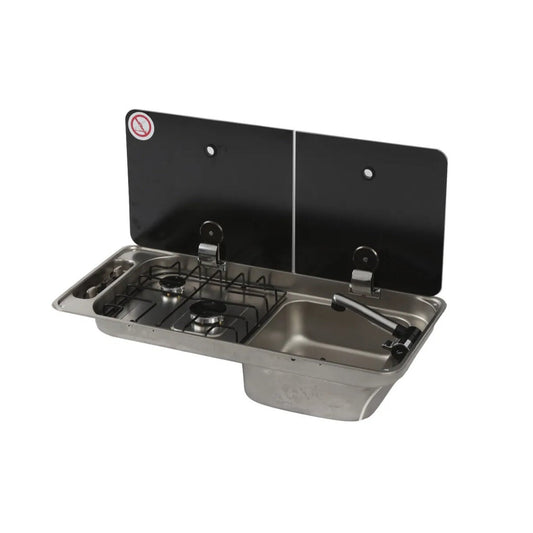 Cocina + fregadero Can FL1401 2 fuegos camper