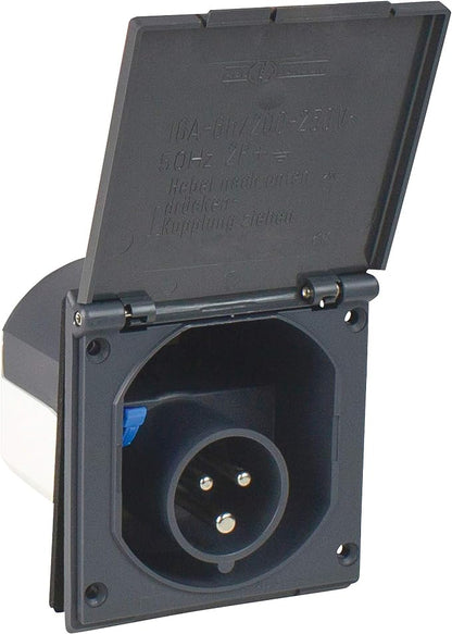 Enchufe exterior CEE 220V negro camper