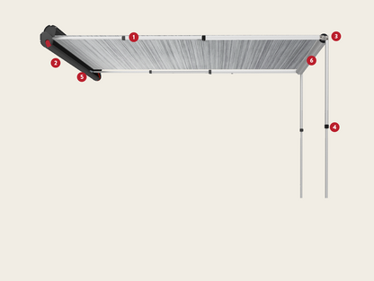 Toldo fiamma F35 - 260 - Negro intenso camper