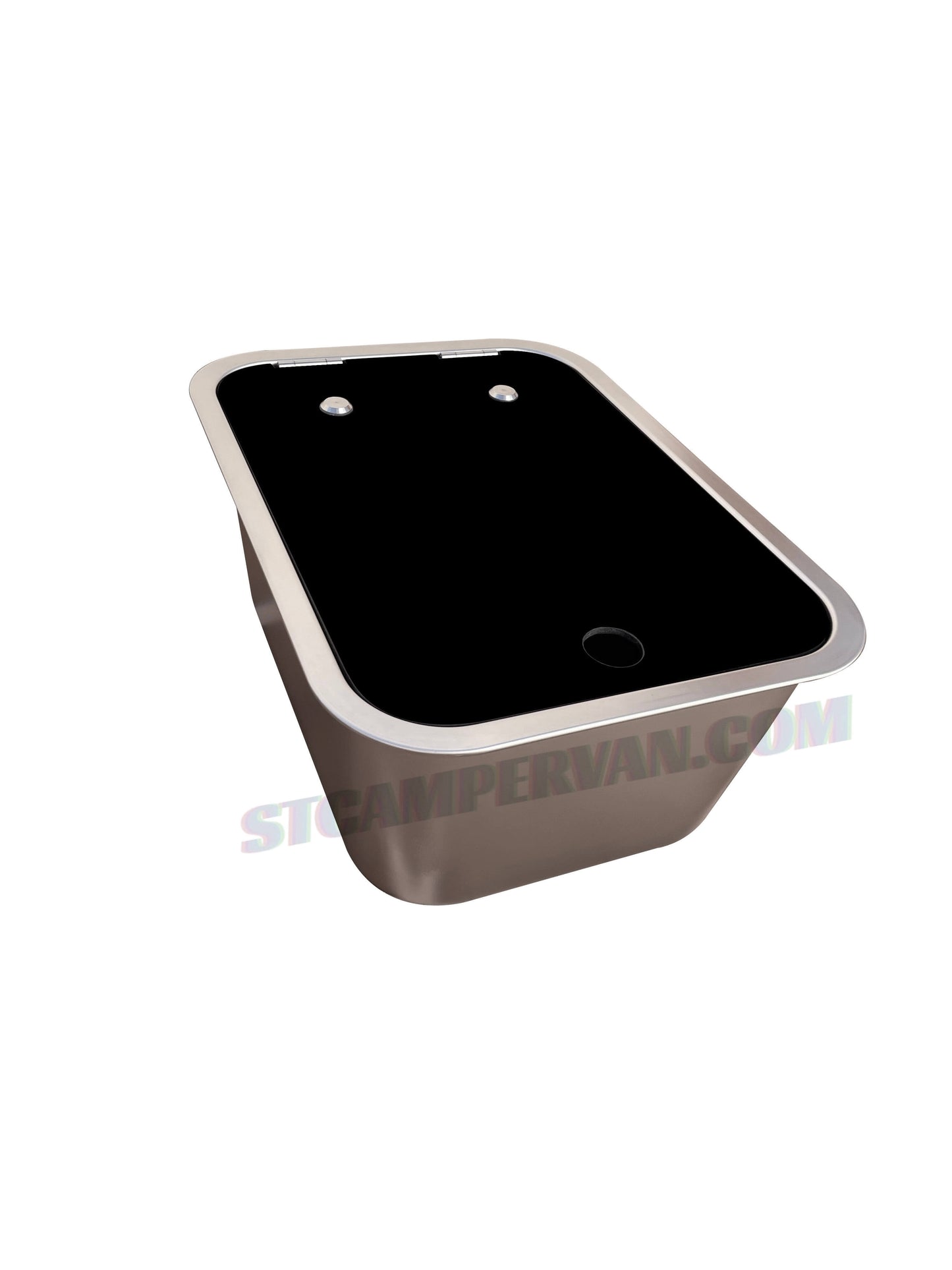 Detalle del sumidero 31 mm acodado a 90° del fregadero.