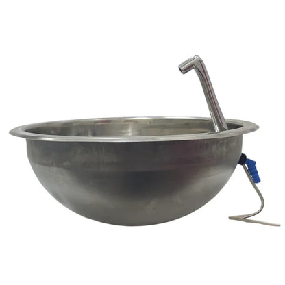 Fregadero inox redondo Ø26 cm con grifo 12V