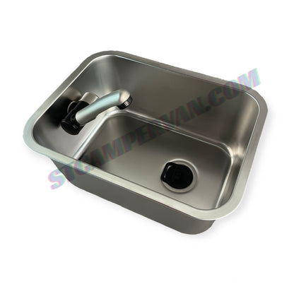 Fregadero pequeño 27x36 con grifo abatible 12V