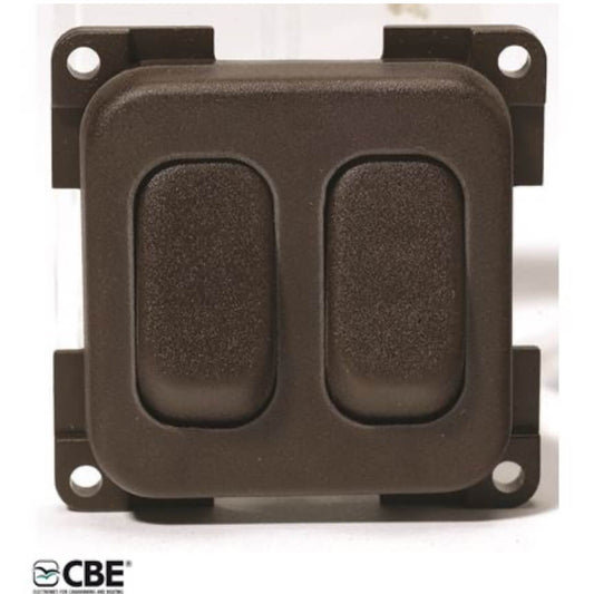 Interruptor conmutador doble 12V CBE gris