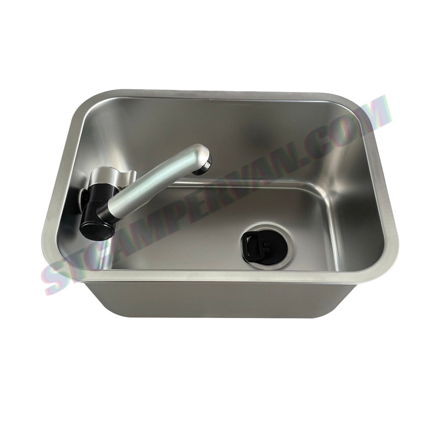 Lavabo camper con grifo plegable 12V 27x36