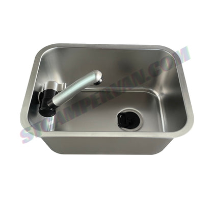 Lavabo camper con grifo plegable 12V 27x36