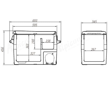 Nevera congelador portátil 45L Alpicool CF45
