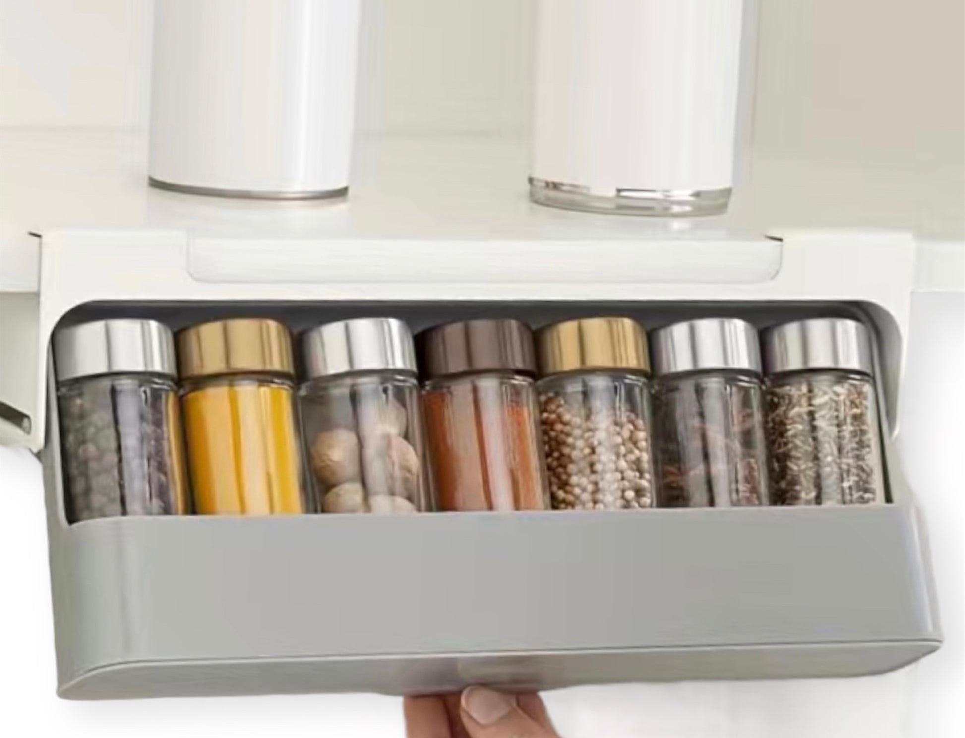 Organizador de especias compacto con 7 frascos 100ml