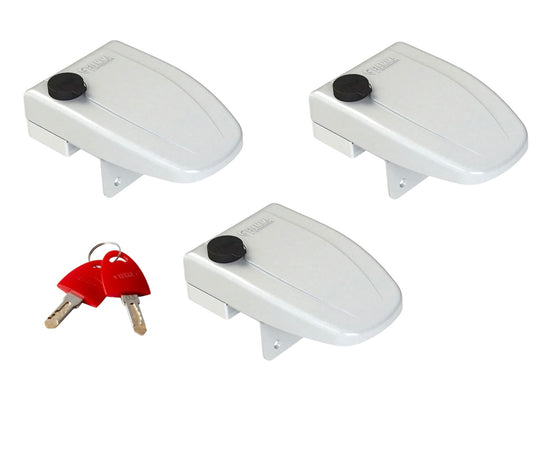 Pack 3 cierres Fiamma Safe Door Frame blanco camper