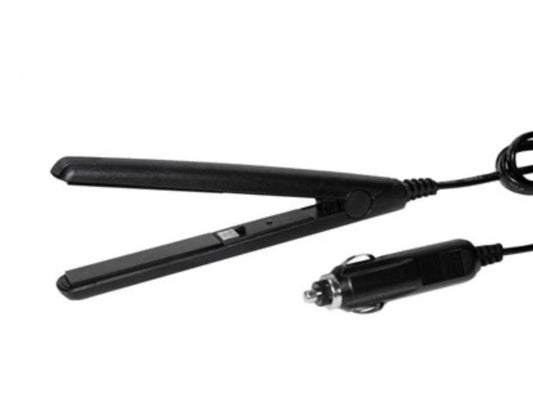 Plancha de pelo 12V 18W compacta para coche o camper.