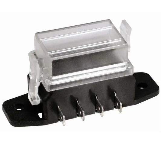 Portafusible 4 vías Fuseholder con tapa camper