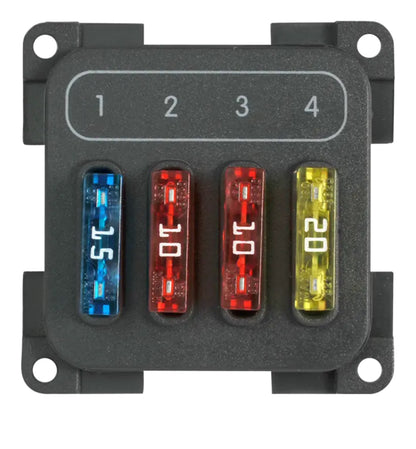 Portafusibles CBE MPF4 4 vías con fusibles camper