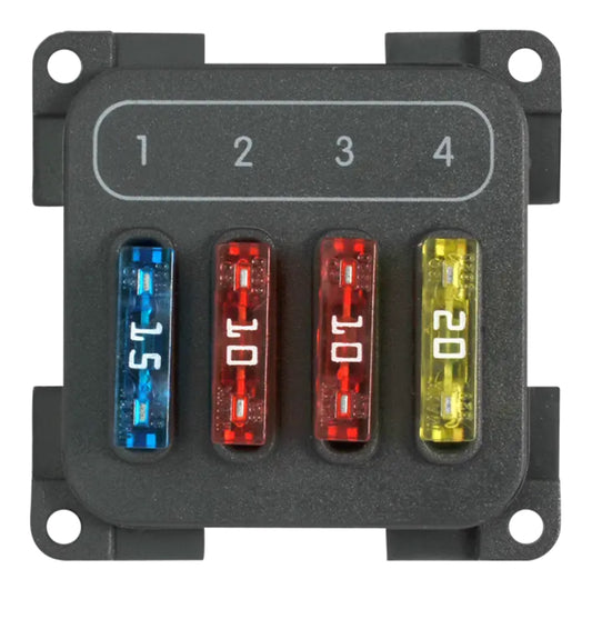 Portafusibles CBE MPF4 4 vías con fusibles camper