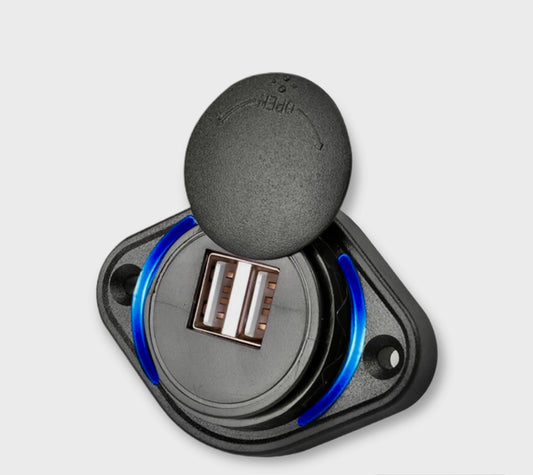 Puerto USB doble empotrable 12V-24V 3.1A