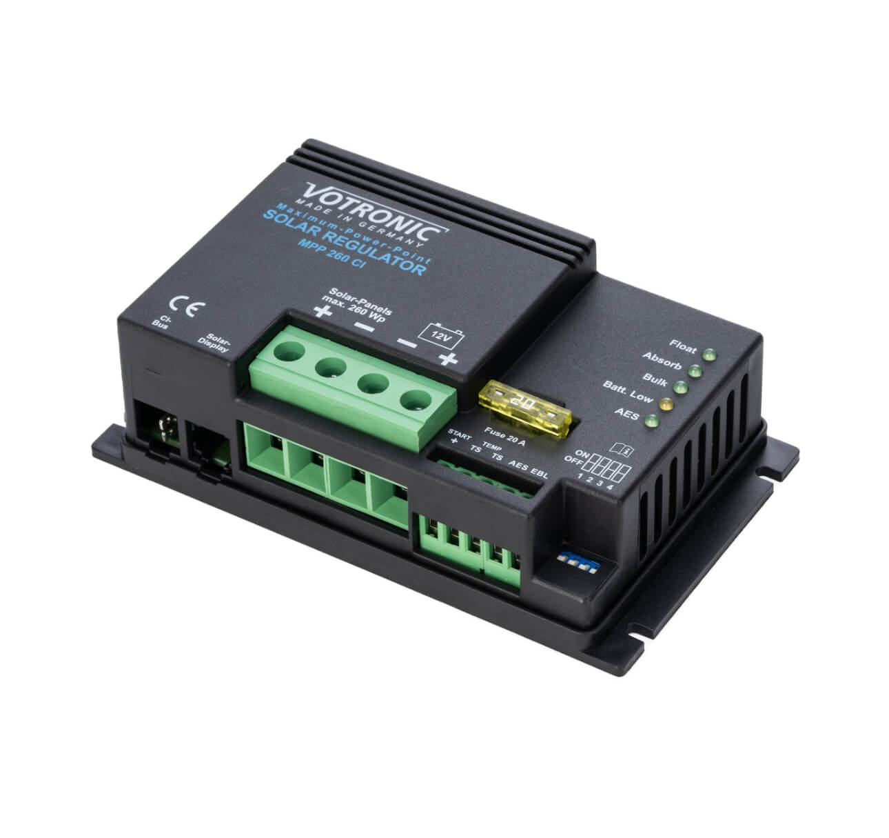 Votronic MPP 260 CI regulador 2 baterías 12V