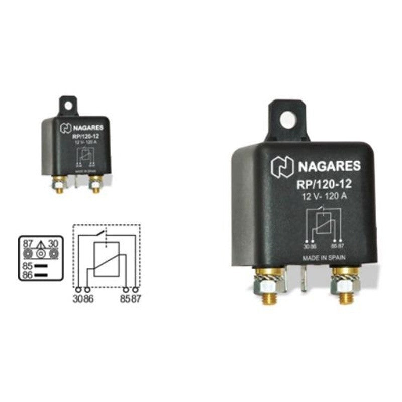Relé separador Nagares 12V 120A RP/120-12