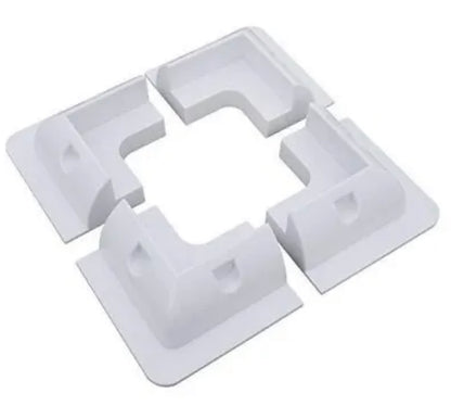 Soportes blancos adhesivos para placa solar camper