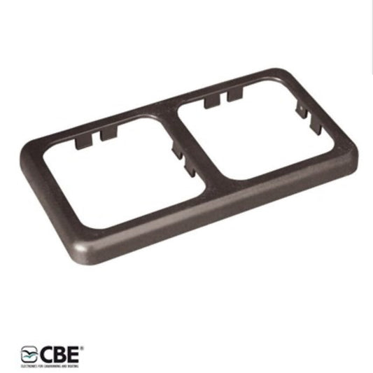 Tapa CBE doble 2 módulos gris