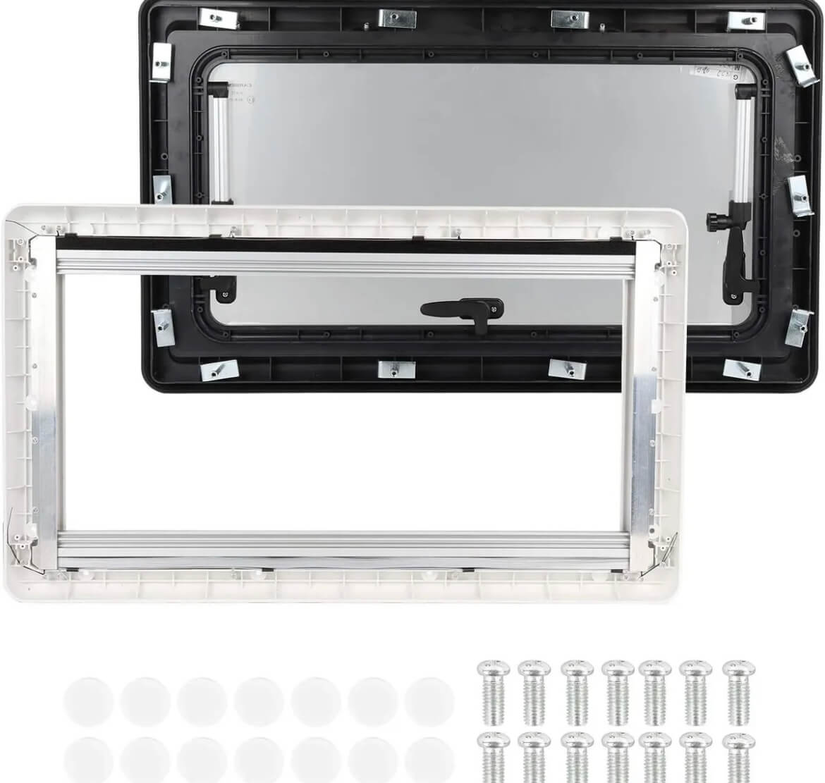 Ventana abatible 900×350 mm acrílica de doble pared 